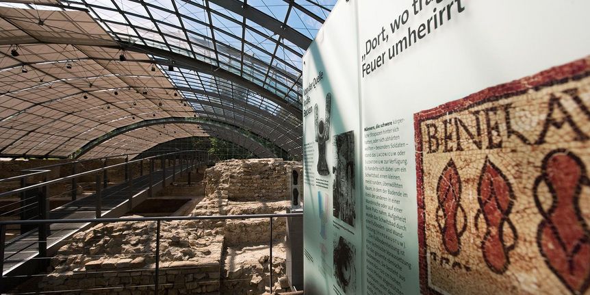 Badruine Badenweiler, Tafel der Dauerausstellung